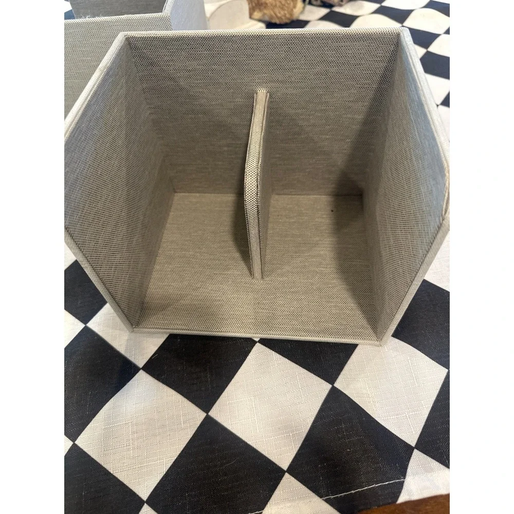 Caraway Magnetic Organizers Set of 3 Gray Fabric pantry kitchen minimalist